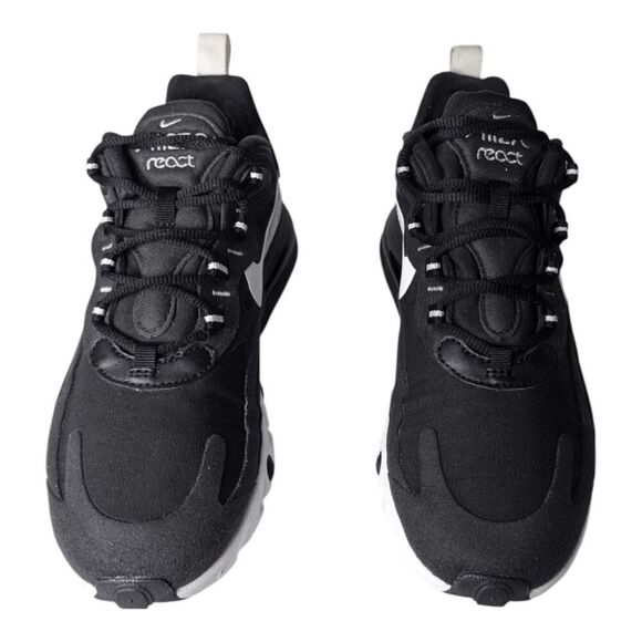 NIKE Air Max React 'Black/White' Running Shoes Size 7.5 - Picture 4 of 10